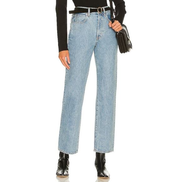 SLVRLAKE London Cropped High Rise Jeans in Fool For Love Mid Wash - Picture 1 of 13
